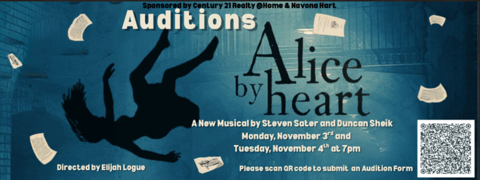 Auditions will be held at Waterworks Players on Monday, November 3rd and Tuesday, November 4th at 7:00pm.